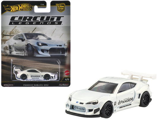 Subaru BRZ Pandem RHD (Right Hand Drive) White Metallic "Circuit Legends" Series Diecast Model Car by Hot Wheels Hotwheels