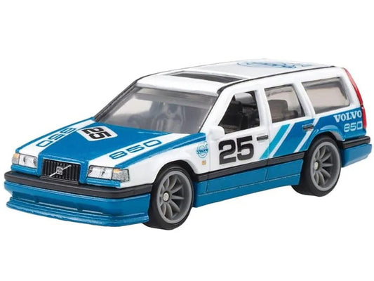 Volvo 850 Estate Wagon #25 Blue and White "Fast Wagons" Series Diecast Model Car by Hot Wheels-1