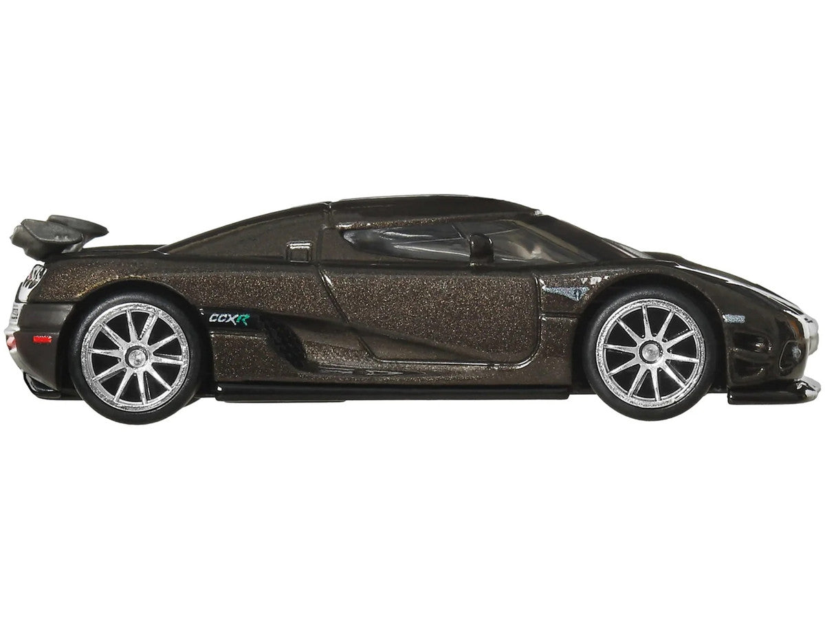 Koenigsegg CCXR Dark Gray Metallic "Fast Five" (2011) Movie "Fast & Furious" Series Diecast Model Car by Hot Wheels-1