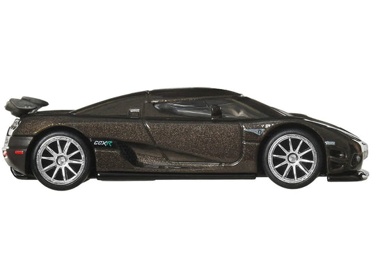 Koenigsegg CCXR Dark Gray Metallic "Fast Five" (2011) Movie "Fast & Furious" Series Diecast Model Car by Hot Wheels-1