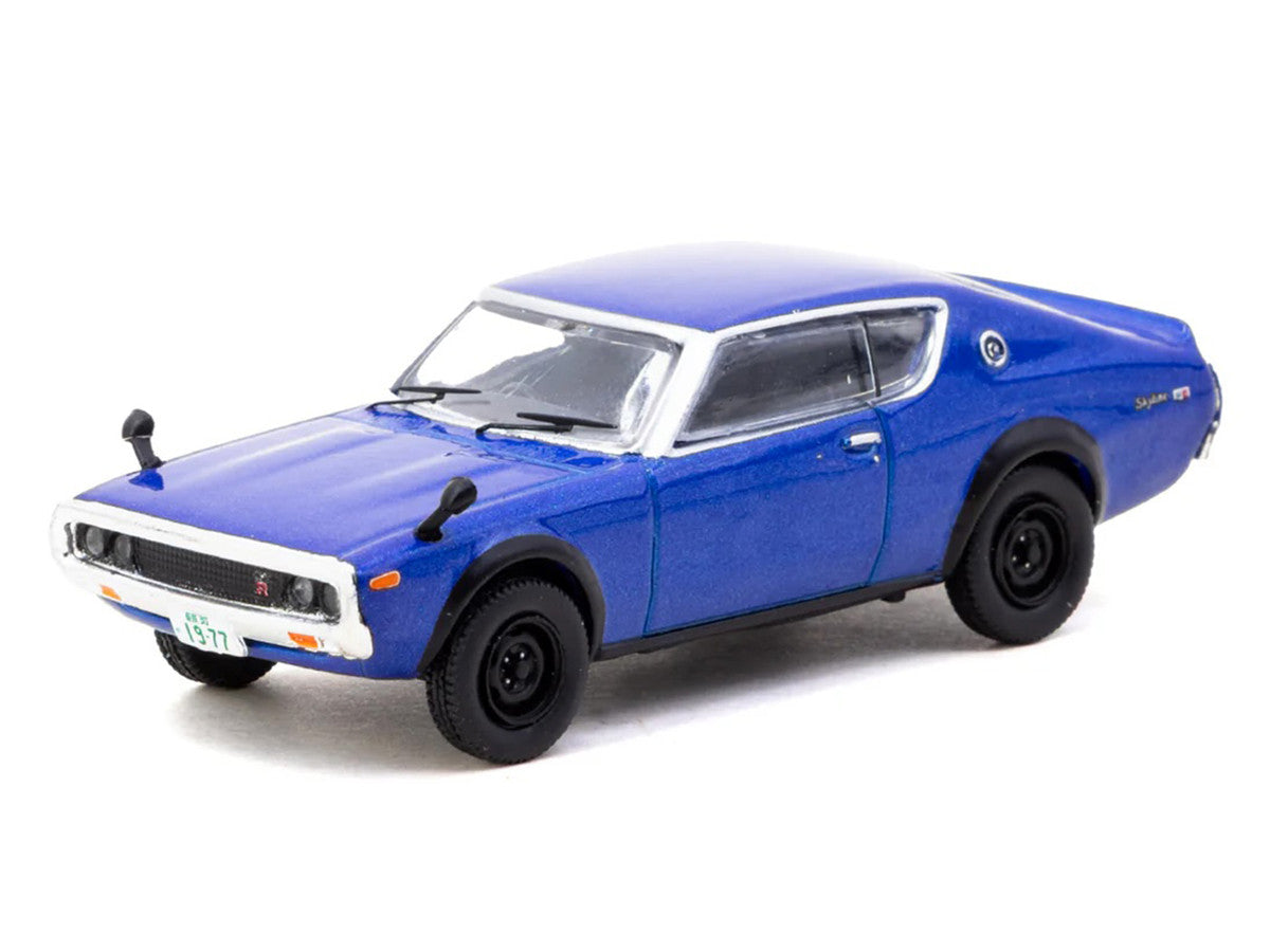 Nissan Skyline 2000GT-R KPGC110 RHD (Right Hand Drive) Blue Metallic "J Collection" Series 1/64 Diecast Model by Tarmac Works Tarmac Works