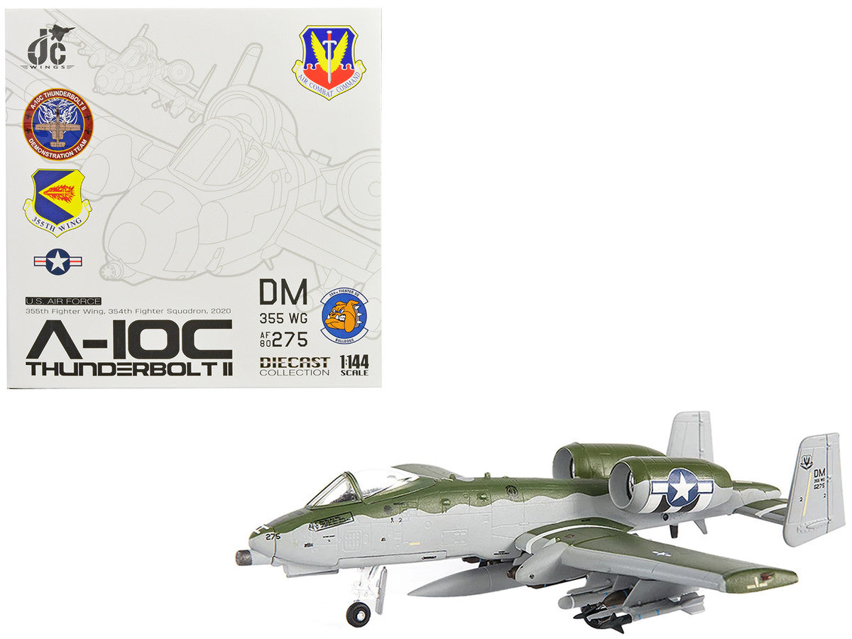 Fairchild Republic A-10C Thunderbolt II Attack Aircraft "355th Fighter Wing 354th Fighter Squadron Bulldogs" (2020) United States Air Force 1/144 Diecast Model by JC Wings JC Wings