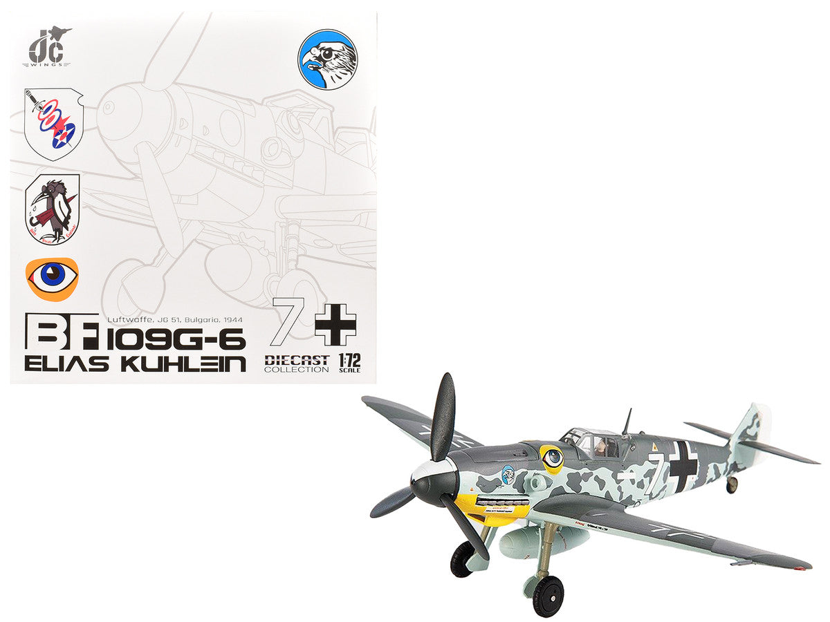 Messerschmitt BF 109G-6 Fighter Aircraft "JG 51 Bulgaria" (1944) German Luftwaffe 1/72 Die Cast Model by JC Wings JC Wings