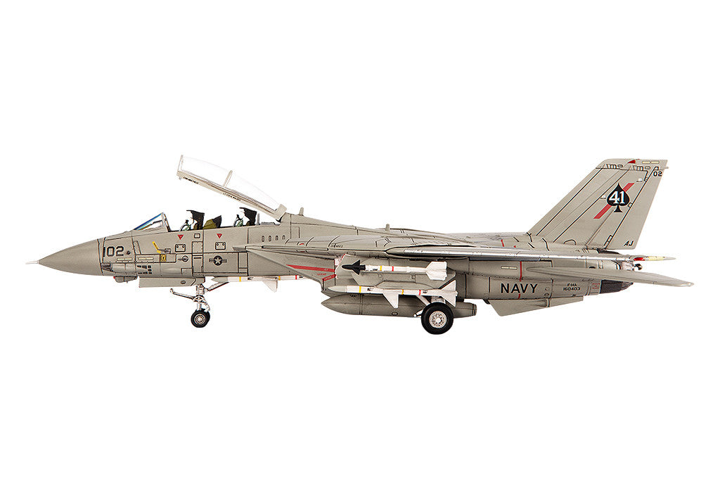 Grumman F-14A Tomcat Fighter Aircraft "VF-41 Black Aces USS Nimitz Gulf of Sidra" (1981) United States Navy 1/72 Diecast Model by JC Wings-1