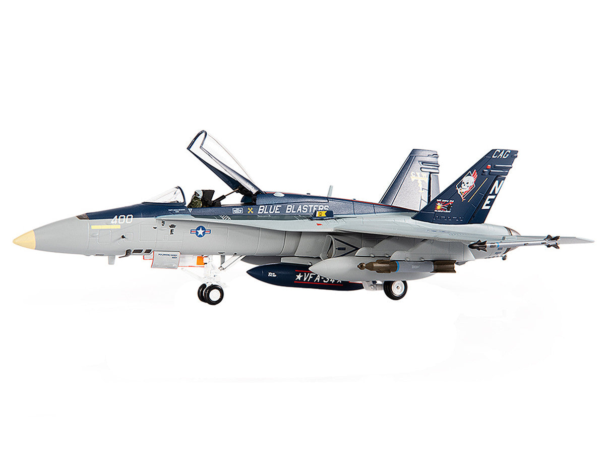 McDonnell Douglas F/A-18C Hornet Aircraft "VFA-34 Blue Blasters USS Carl Vinson Last Cruise" (2018) United States Navy 1/72 Diecast Model by JC Wings-0