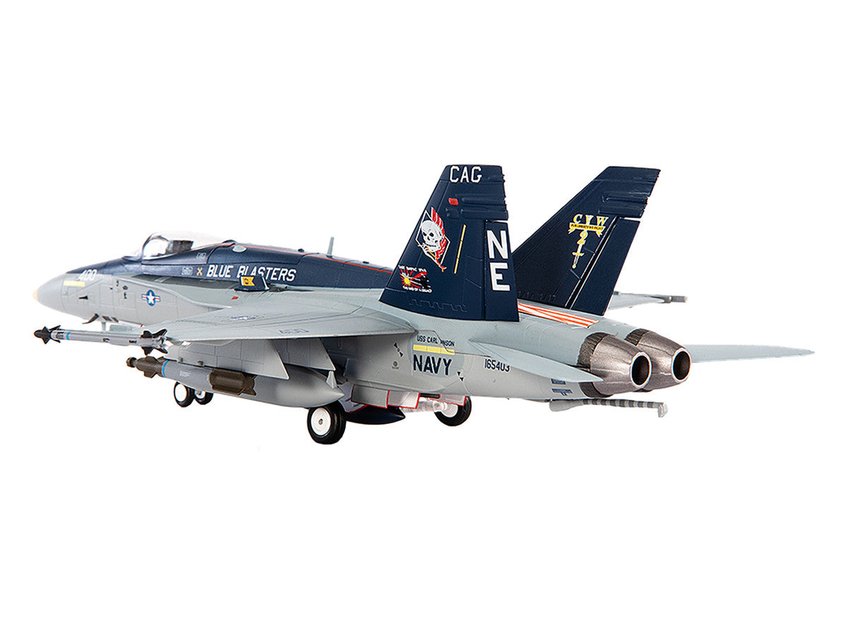 McDonnell Douglas F/A-18C Hornet Aircraft "VFA-34 Blue Blasters USS Carl Vinson Last Cruise" (2018) United States Navy 1/72 Diecast Model by JC Wings-2