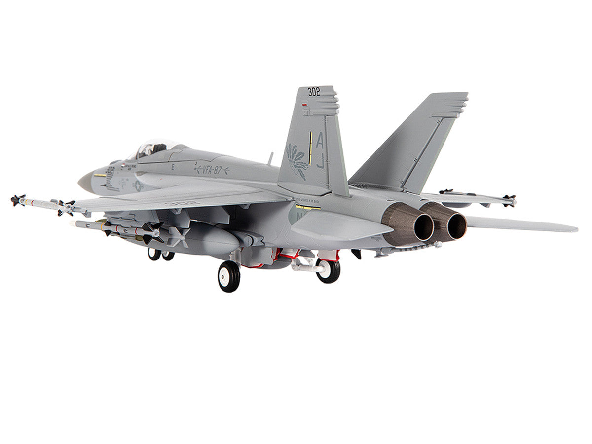 Boeing F/A-18E Super Hornet Aircraft "VFA-87 Golden Warriors USS George H. W. Bush" (2017) United States Navy 1/72 Diecast Model by JC Wings JC Wings