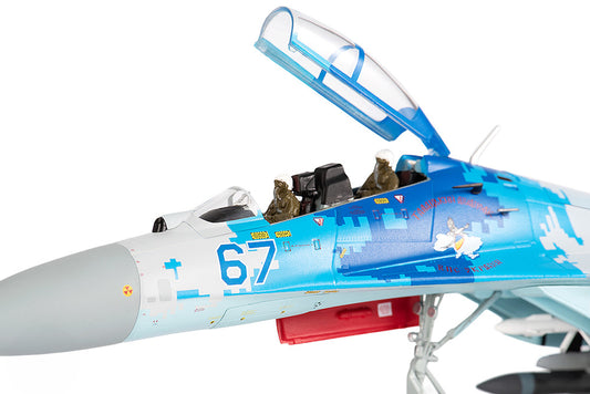 Sukhoi Su-27UB Flanker Aircraft "831st Tactical Aviation Brigade" (2017) Ukrainian Air Forces 1/72 Diecast Model by JC Wings-1