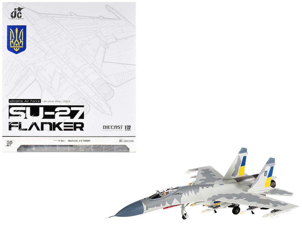 Sukhoi Su-27 Flanker Aircraft "Ukraine War" (2023) Ukrainian Air Forces 1/72 Diecast Model by JC Wings-4