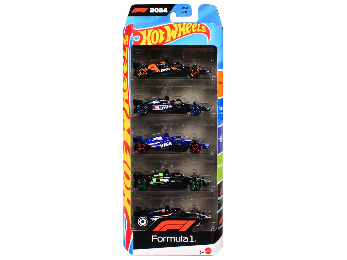 2024 Formula 1 World Championship 5 piece Set Diecast Model Cars by Hot Wheels Hotwheels