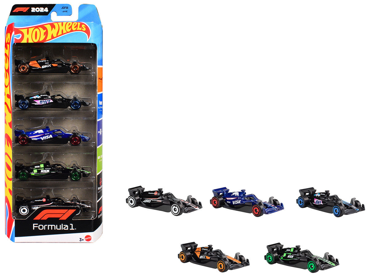 2024 Formula 1 World Championship 5 piece Set Diecast Model Cars by Hot Wheels Hotwheels