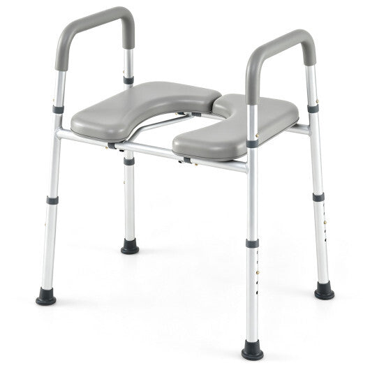 Heavy-duty 400 LBS Raised Toilet Seat with Non-slip Handles W2B