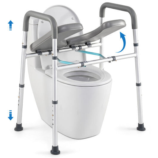 Heavy-duty 400 LBS Raised Toilet Seat with Non-slip Handles W2B