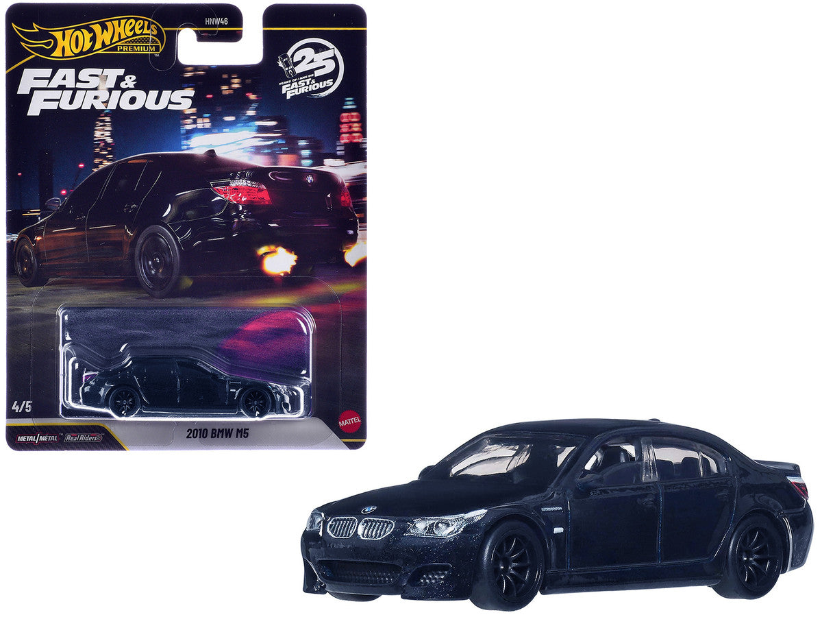 2010 BMW M5 Dark Blue Metallic "Fast & Furious 6" (2013) Movie "Fast & Furious" Series Diecast Model Car by Hot Wheels Hotwheels