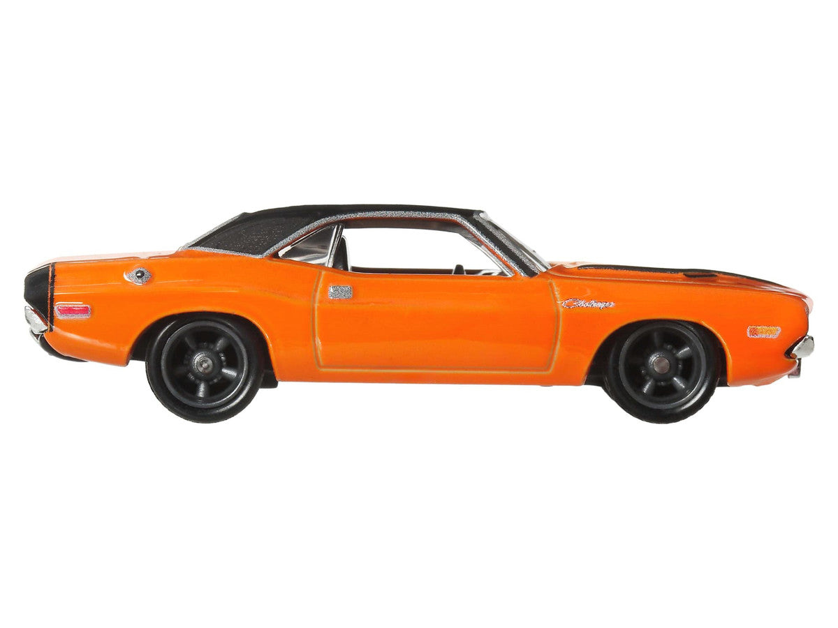 1970 Dodge Challenger R/T Orange with Black Hood and Top "2 Fast 2 Furious" (2003) Movie "Fast & Furious" Series Diecast Model Car by Hot Wheels Hotwheels