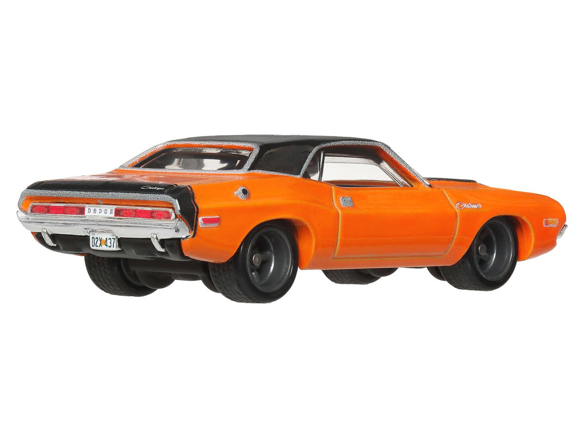 1970 Dodge Challenger R/T Orange with Black Hood and Top "2 Fast 2 Furious" (2003) Movie "Fast & Furious" Series Diecast Model Car by Hot Wheels Hotwheels