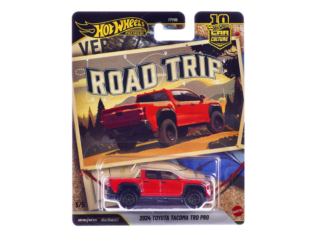 2024 Toyota Tacoma TRD PRO Pickup Truck Red "Road Trip" Series Diecast Model Car by Hot Wheels Hotwheels