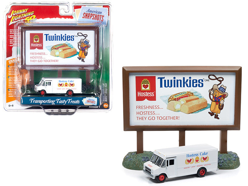 GMC Step Van White with "Hostess" Country Billboard "Johnny Lightning 50th Anniversary" 1/64 Diecast Model by Johnny Lightning Johnny Lightning