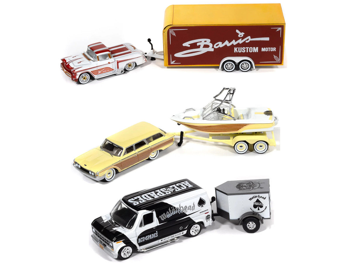 "Tow & Go" 2026 Release 2 Set of 3 pieces 1/64 Diecast Model Cars by Johnny Lightning Johnny Lightning