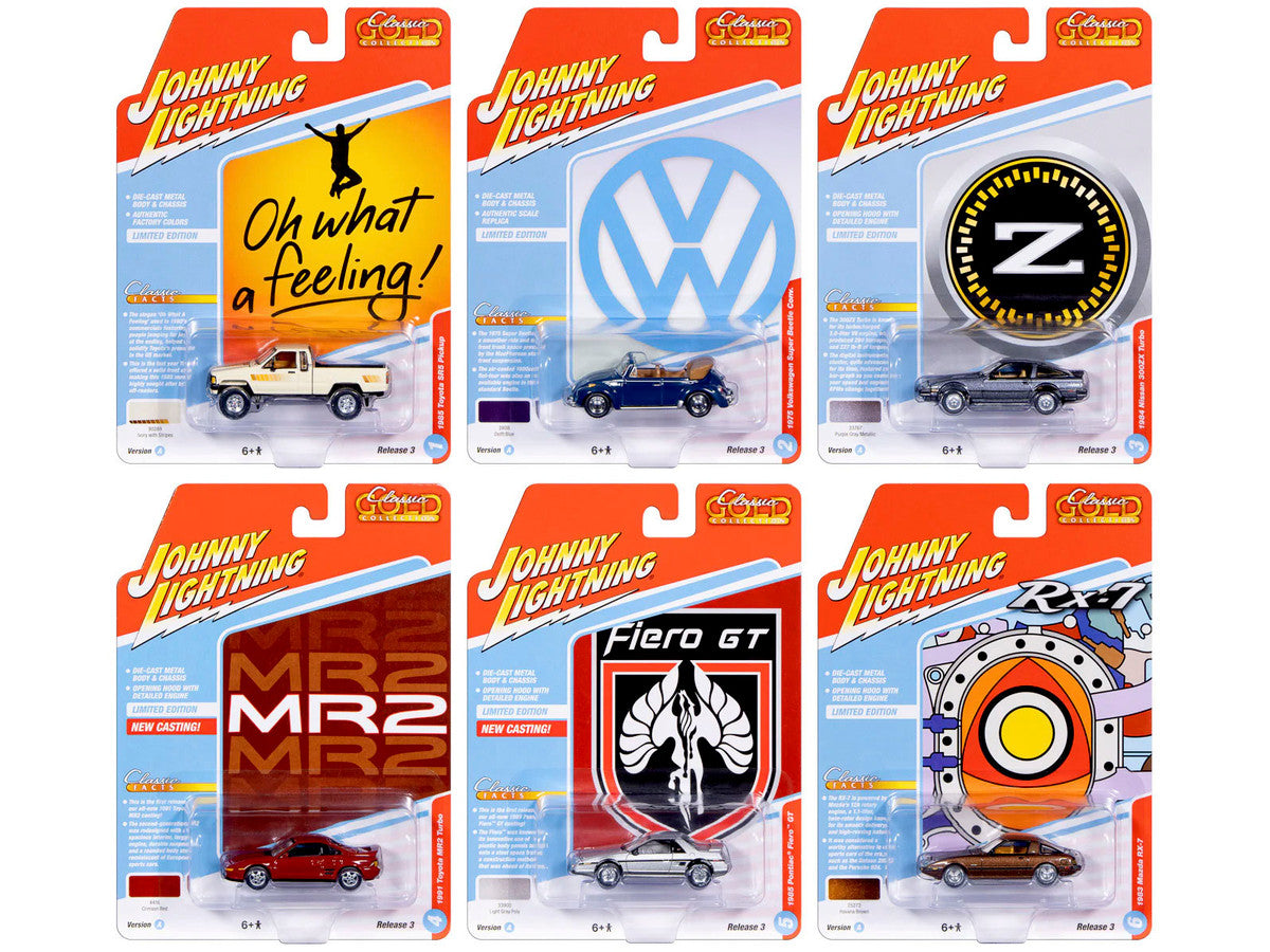 "Classic Gold Collection" 2026 Release 1 Set A of 6 Cars 1/64 Diecast Model Cars by Johnny Lightning-0