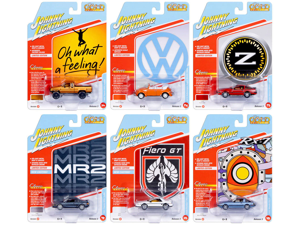 "Classic Gold Collection" 2026 Release 1 Set B of 6 Cars 1/64 Diecast Model Cars by Johnny Lightning-0