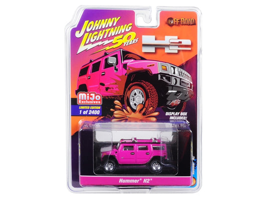 Hummer H2 Pink "Off-Road" "Johnny Lightning 50th Anniversary" Limited Edition to 2400 pieces Worldwide 1/64 Diecast Model Car by Johnny Lightning