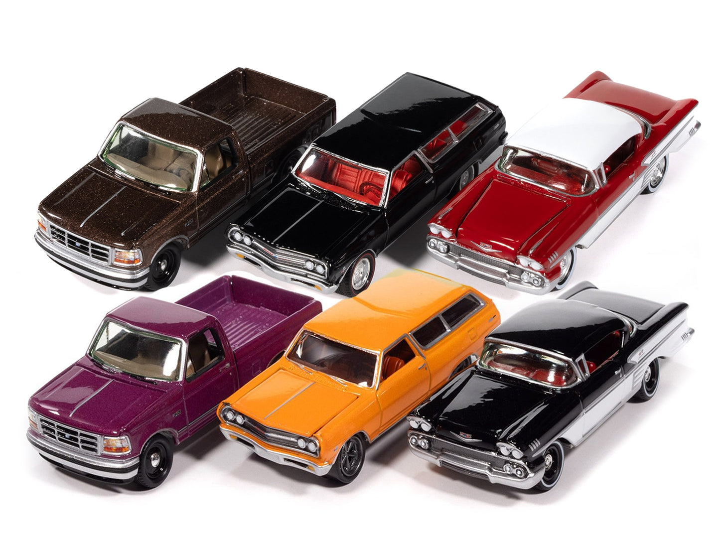 Johnny Lightning Collector's Tin 2025 Set of 6 Cars Release 2 Limited Edition 1/64 Diecast Model Cars by Johnny Lightning