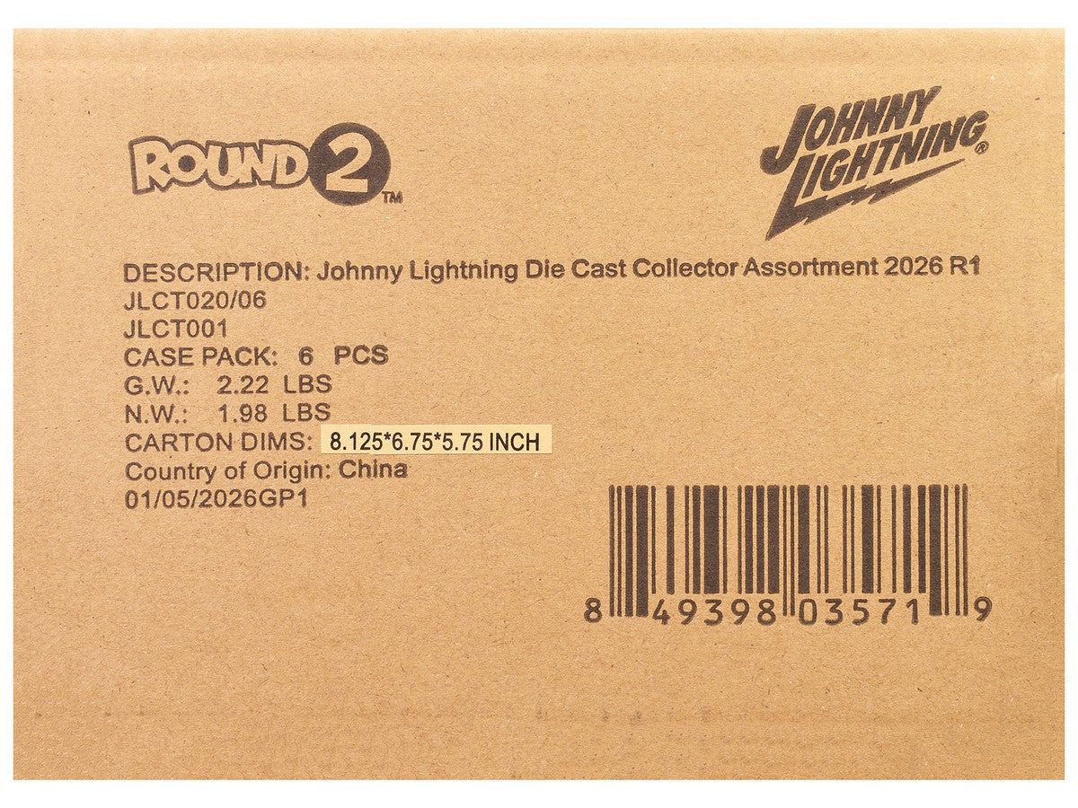 Johnny Lightning Collector's Tin 2026 Set of 6 Cars Release 1 Limited Edition 1/64 Diecast Model Cars by Johnny Lightning Johnny Lightning