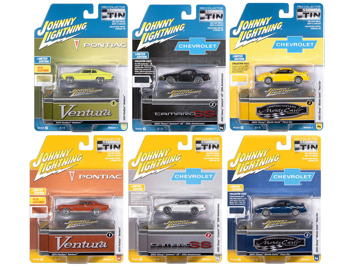 Johnny Lightning Collector's Tin 2026 Set of 6 Cars Release 1 Limited Edition 1/64 Diecast Model Cars by Johnny Lightning Johnny Lightning