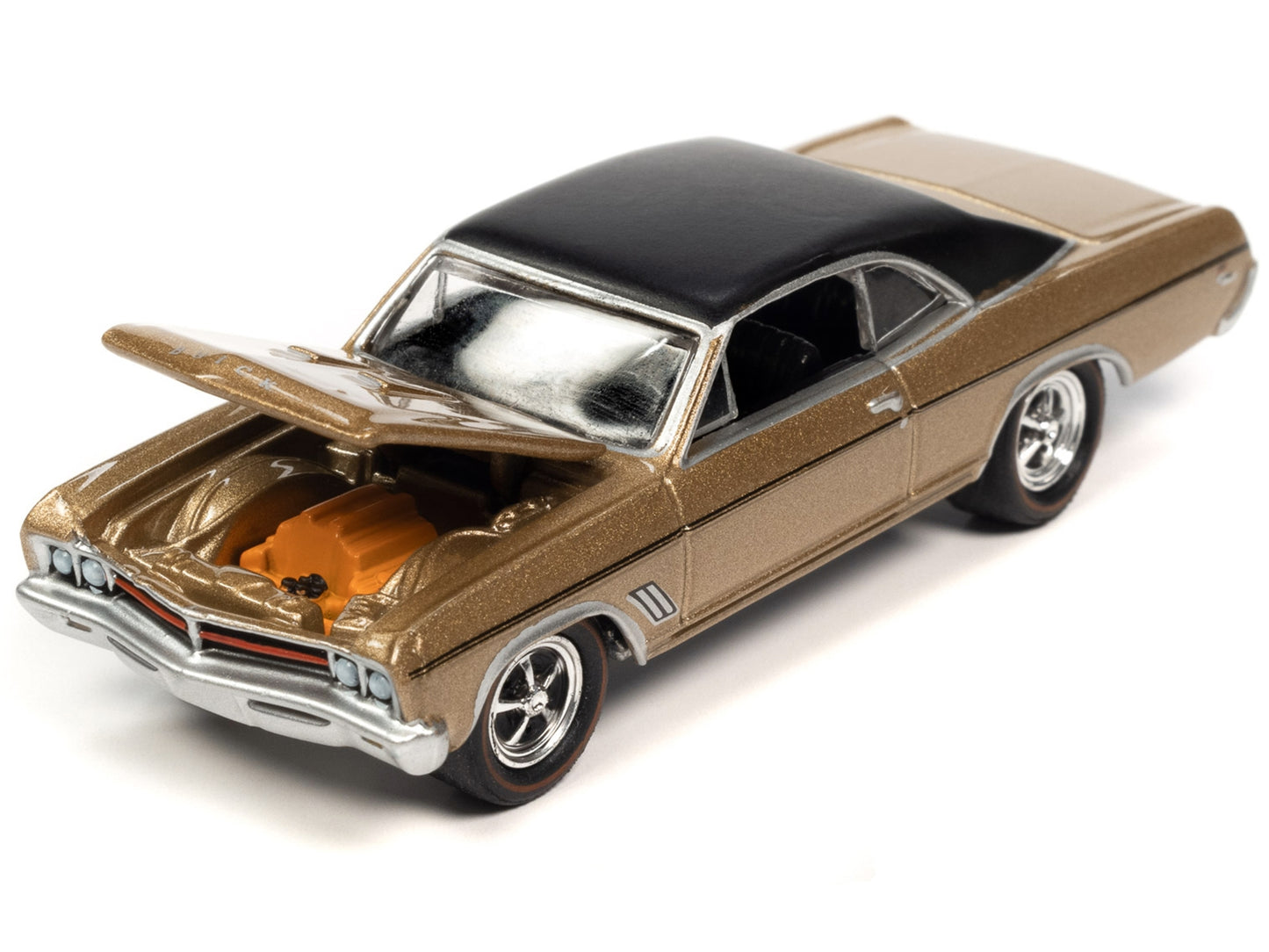 1967 Buick GS 400 Gold Mist Metallic with Matt Black Top Limited Edition to 2524 pieces Worldwide "OK Used Cars" 2023 Series 1/64 Diecast Model Car by Johnny Lightning