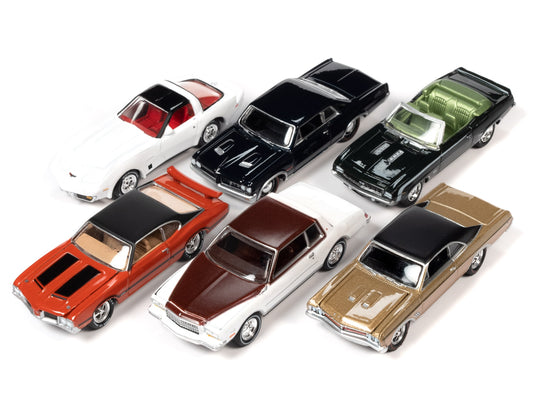 "Muscle Cars USA" 2023 Set A of 6 pieces Release 1 "OK Used Cars" 1/64 Diecast Model Cars by Johnny Lightning