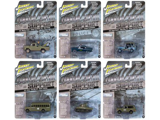 "Military" Set B of 6 pieces 2024 Release 2 Limited Edition Diecast Models by Johnny Lightning Johnny Lightning