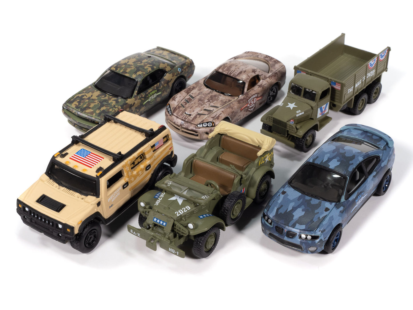 "Military" Set A of 6 pieces 2025 Release 1 Limited Edition Diecast Models by Johnny Lightning
