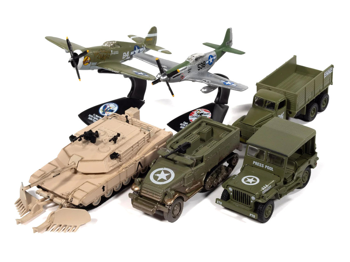 "Military" Set B of 6 pieces 2026 Release 1 Limited Edition 1/64 Diecast Model Cars by Johnny Lightning Johnny Lightning