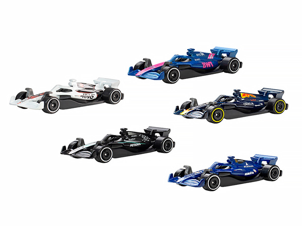 2025 Formula 1 World Championship 5 piece Set Diecast Model Cars by Hot Wheels Hotwheels