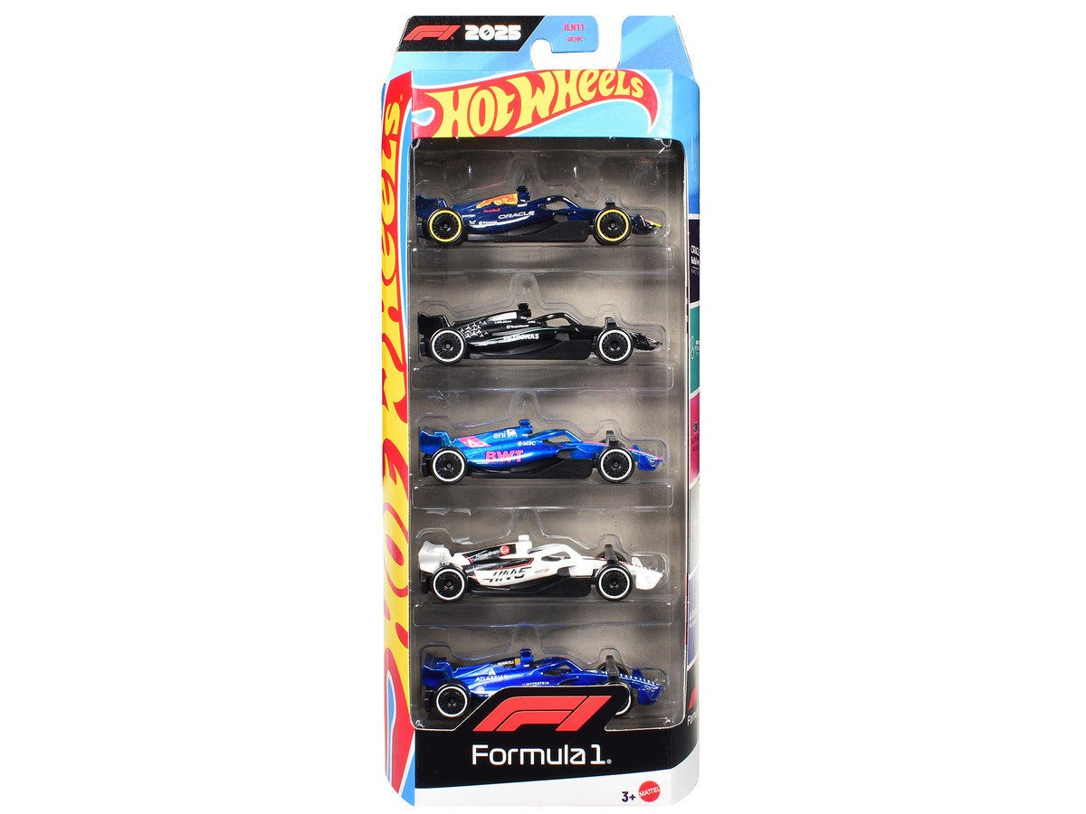 2025 Formula 1 World Championship 5 piece Set Diecast Model Cars by Hot Wheels Hotwheels