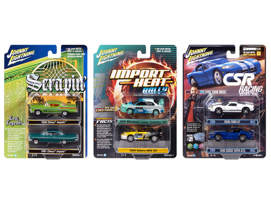 Johnny Lightning "2-Packs" 2026 Release 1 Set A of 6 pieces 1/64 Diecast Model Cars by Johnny Lightning Johnny Lightning