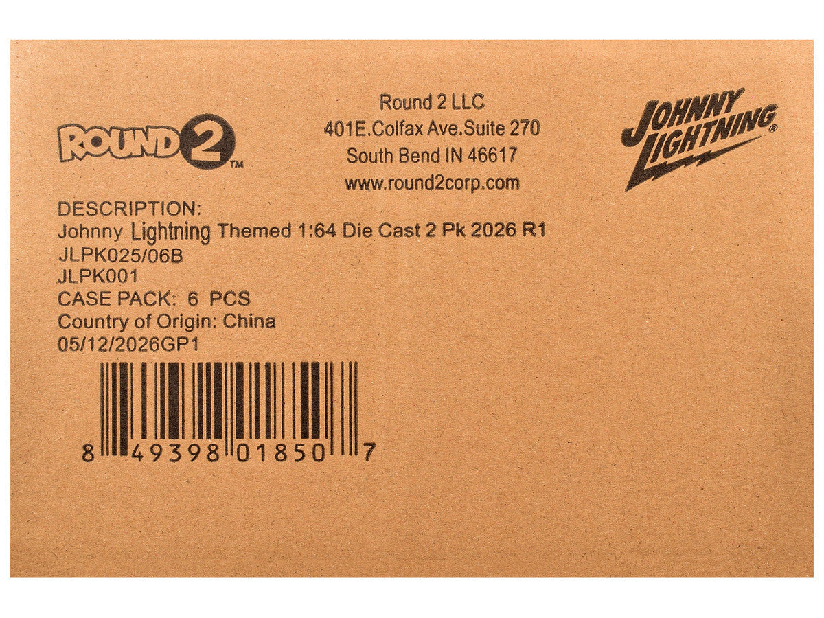 Johnny Lightning "2-Packs" 2026 Release 1 Set B of 6 pieces 1/64 Diecast Model Cars by Johnny Lightning Johnny Lightning