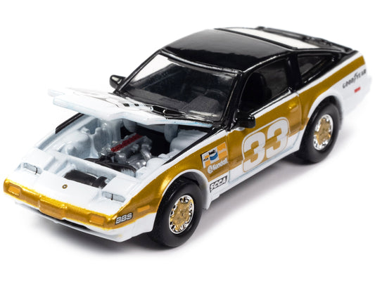 1985 Nissan 300ZX #33 Black White and Gold "Go for the Gold" "Import Heat GT" Limited Edition to 4788 pieces Worldwide "Street Freaks" Series 1/64 Diecast Model Car by Johnny Lightning