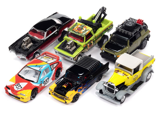 "Street Freaks" 2023 Set A of 6 Cars Release 2 1/64 Diecast Model Cars by Johnny Lightning