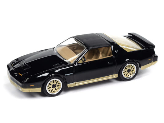 1986 Pontiac Firebird T/A Black with Champagne Gold Accents "Muscle Cars USA" Series 1/64 Diecast Model Car by Johnny Lightning-0