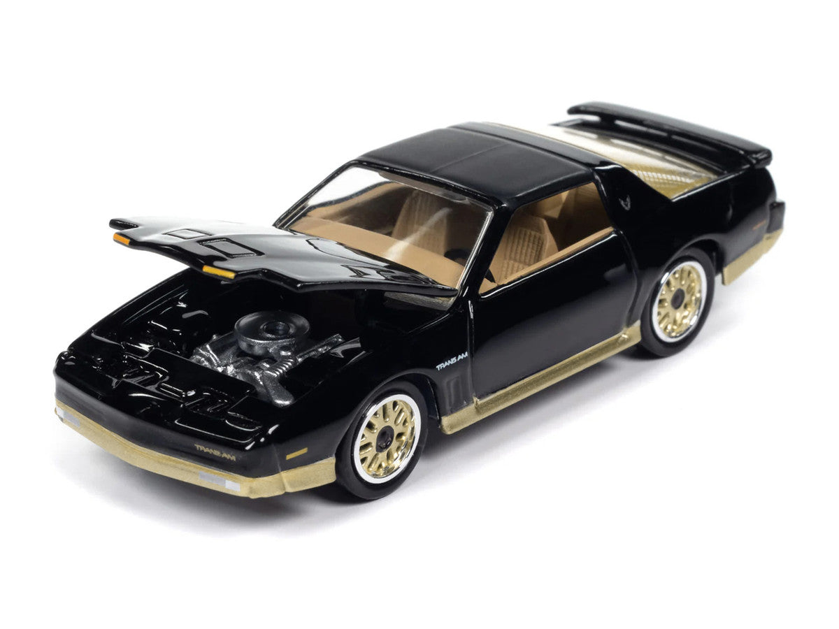 1986 Pontiac Firebird T/A Black with Champagne Gold Accents "Muscle Cars USA" Series 1/64 Diecast Model Car by Johnny Lightning-1