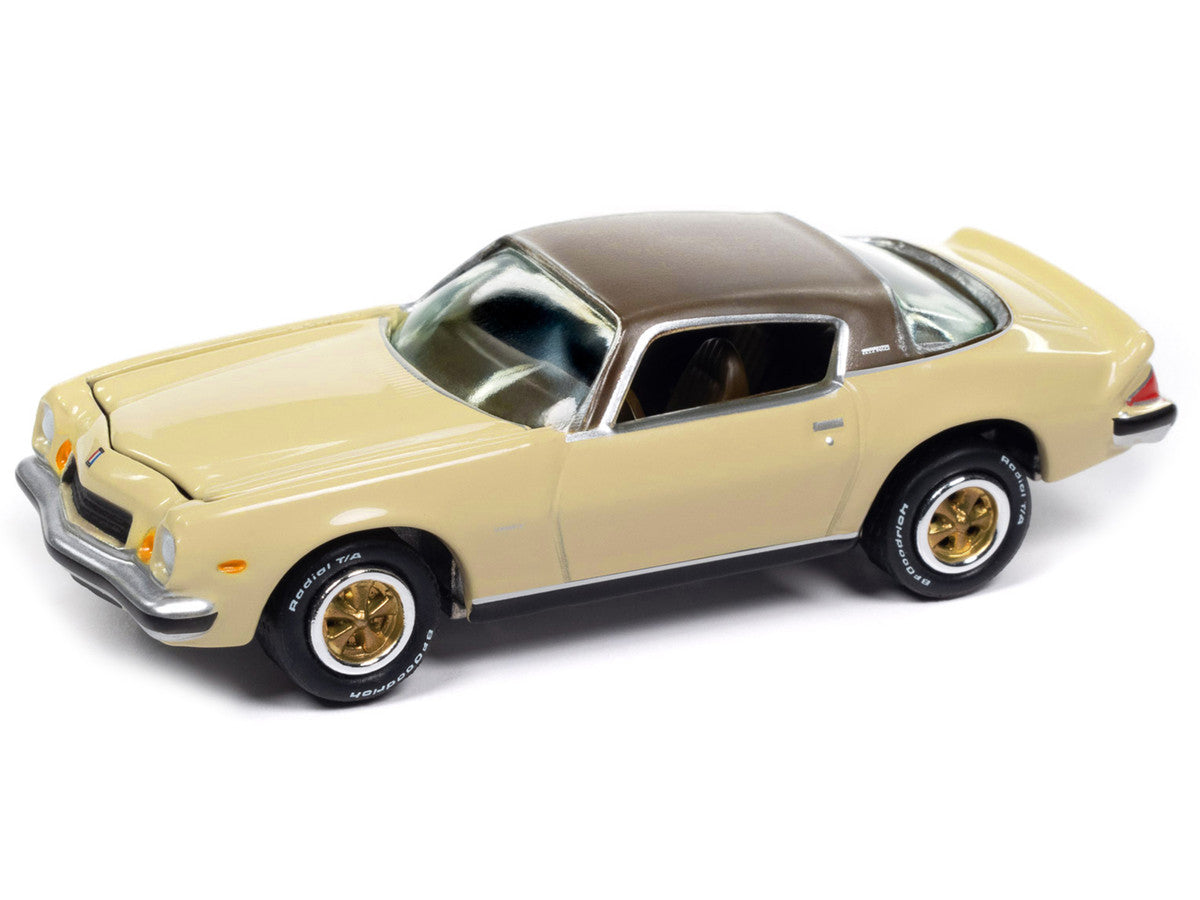 1975 Chevrolet Camaro LT Cream Beige with Brown Top "Classic Gold Collection" 1/64 Diecast Model Car by Johnny Lightning-1