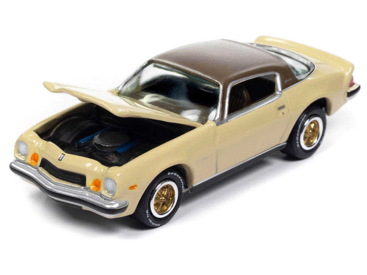 1975 Chevrolet Camaro LT Cream Beige with Brown Top "Classic Gold Collection" 1/64 Diecast Model Car by Johnny Lightning-2