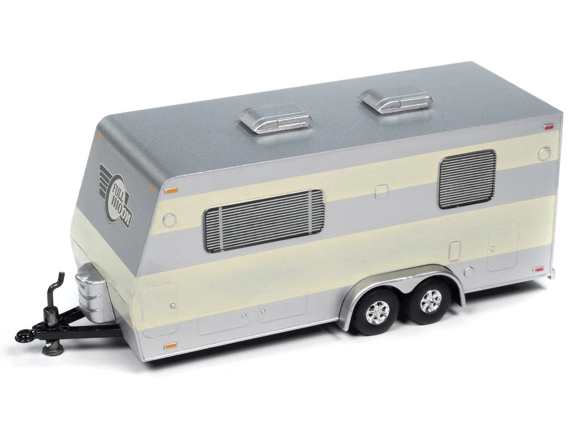 1953 Buick Super Cream with Travel Trailer Limited Edition "Tow & Go" Series 1/64 Diecast Model Car by Johnny Lightning Johnny Lightning
