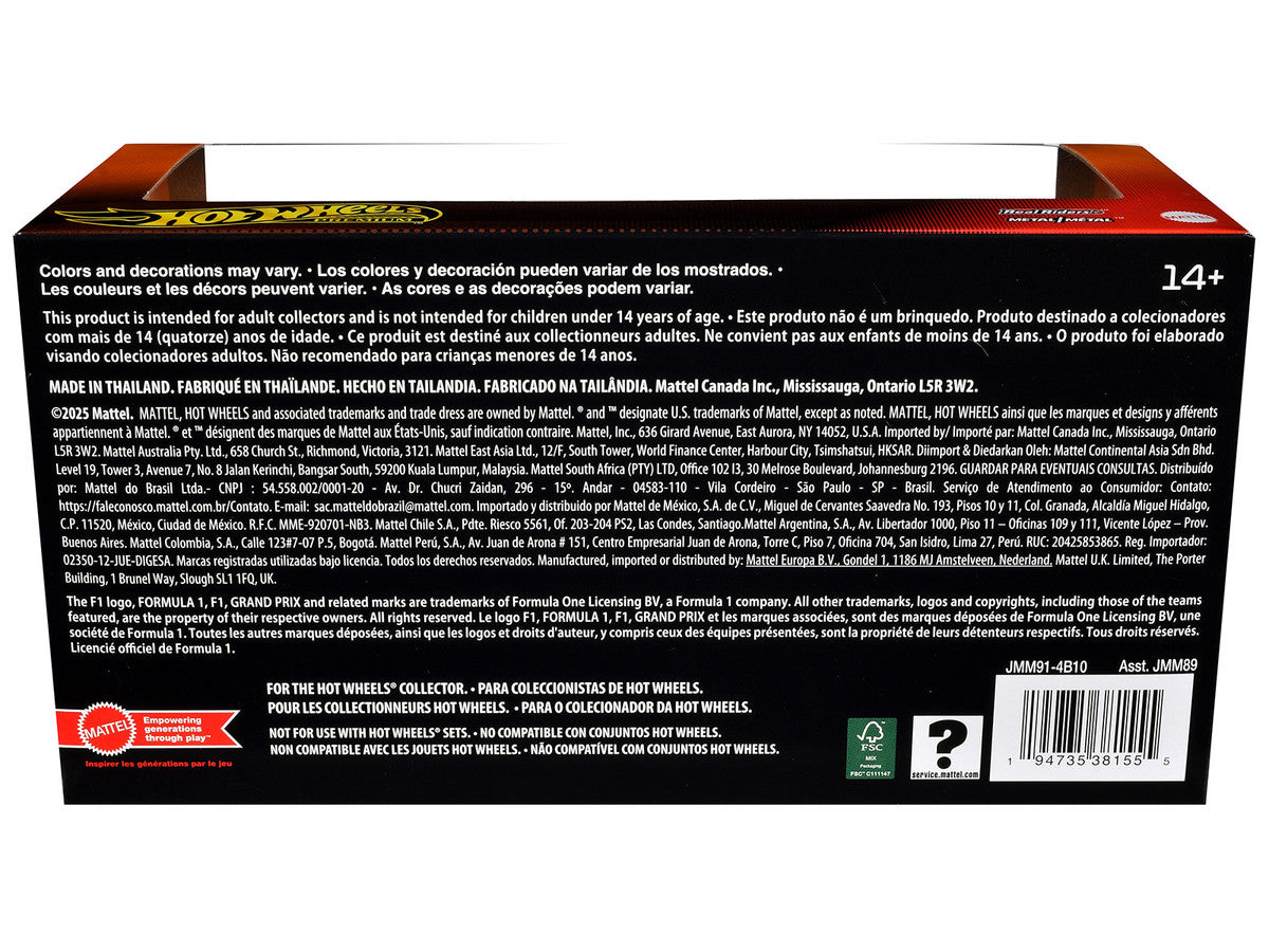"McLaren Formula 1 Team" Formula One F1 World Championship (2025) 2 Piece Set Diecast Model Cars by Hot Wheels Hotwheels
