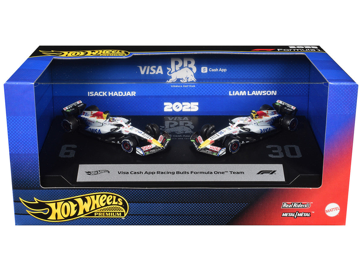 "Visa Cash App Racing Bulls Formula One Team" Formula One F1 World Championship (2025) 2 Piece Set Diecast Model Cars by Hot Wheels Hotwheels
