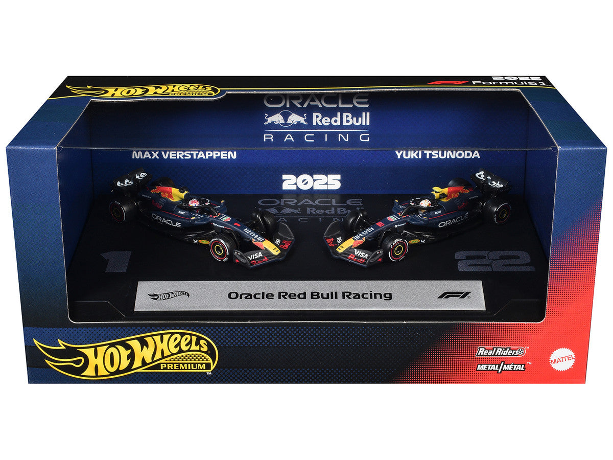 "Oracle Red Bull Racing" Formula One F1 World Championship (2025) 2 Piece Set Diecast Model Cars by Hot Wheels Hotwheels