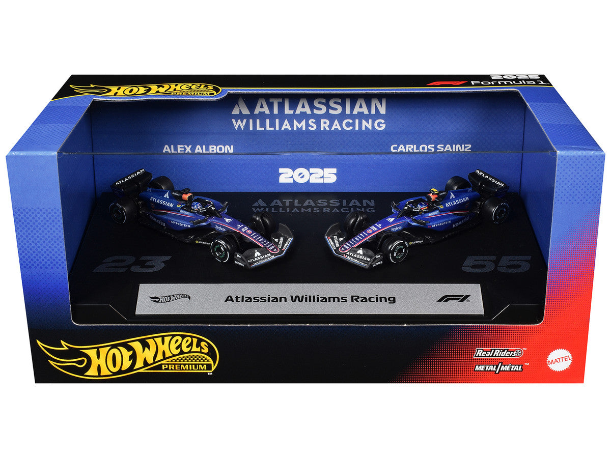 "Atlassian Williams Racing" Formula One F1 World Championship (2025) 2 Piece Set Diecast Model Cars by Hot Wheels Hotwheels