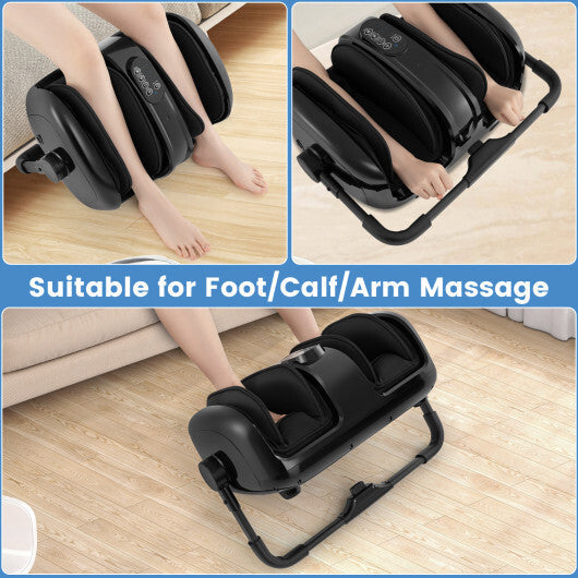 Foot and Calf Massager with Heat for Blood Circulation Pain Relief-Black W2B